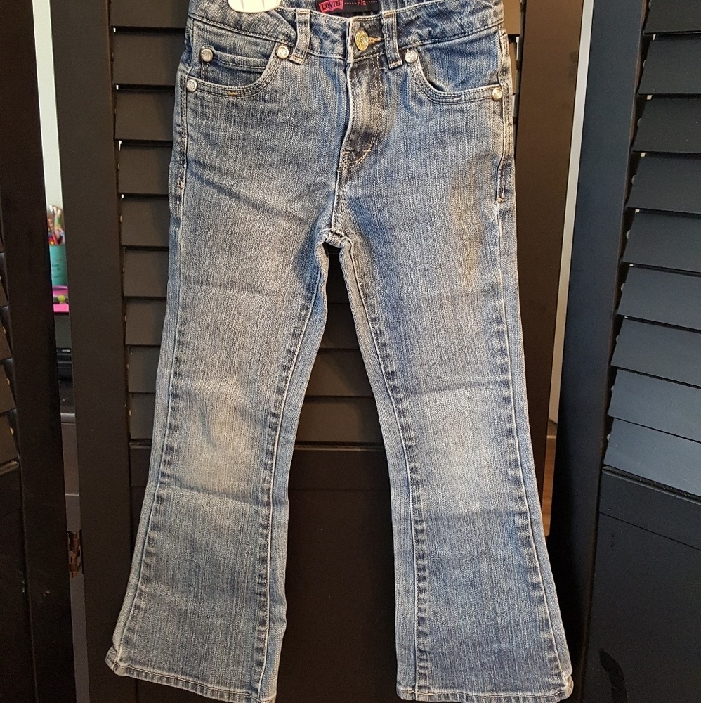 Levis flare GIRLS sz 6 jeans with glitter